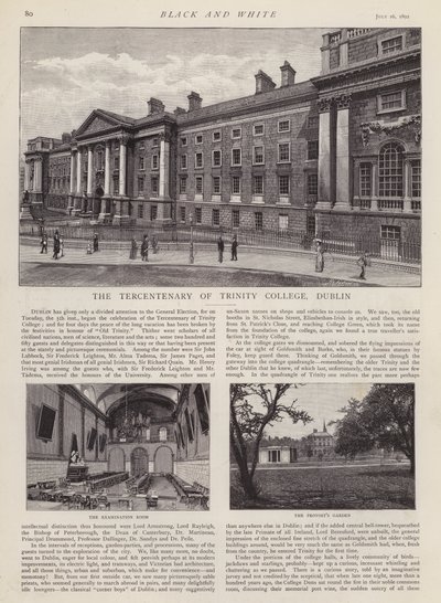 Tercentenario del Trinity College, Dublino, Irlanda da English School