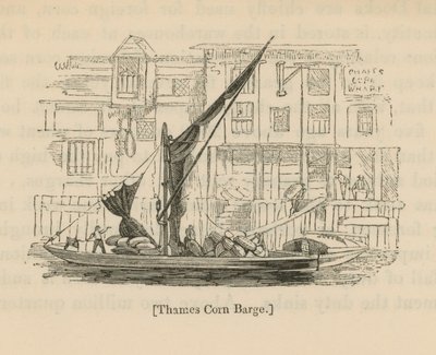 Chiatta del grano sul Tamigi da English School