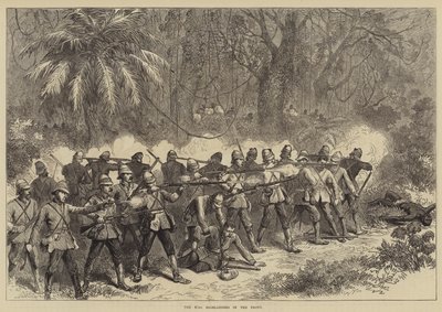 I 42nd Highlanders in prima linea (incisione) da English School