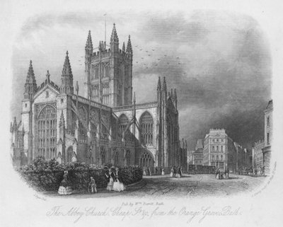 La Chiesa Abbaziale, Cheap Street ecc, dal Orange Grove, Bath da English School
