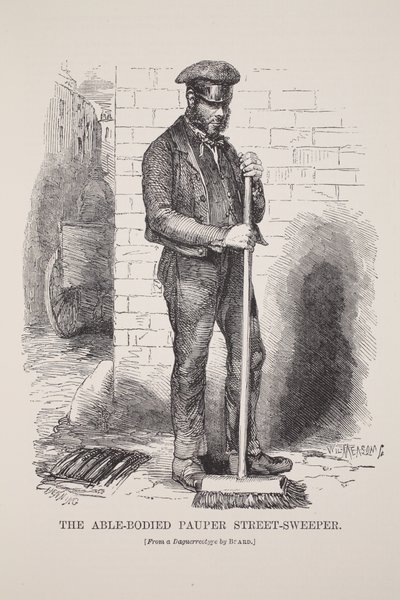 Il povero abile spazzino di strada, dal dagherrotipo di Richard Beard, illustrazione da London Labour and London Poor di Henry Mayhew, pub. 1862 da English School