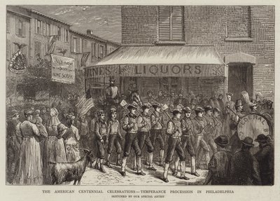 Le celebrazioni del centenario americano, processione della temperanza a Filadelfia da English School