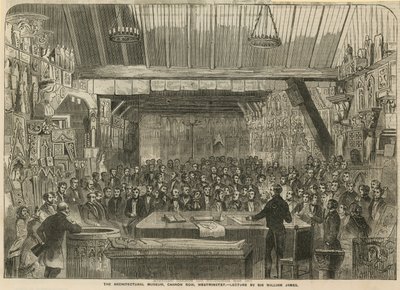 Museo di Architettura, Cannon Row, Westminster - conferenza di Sir William James da English School
