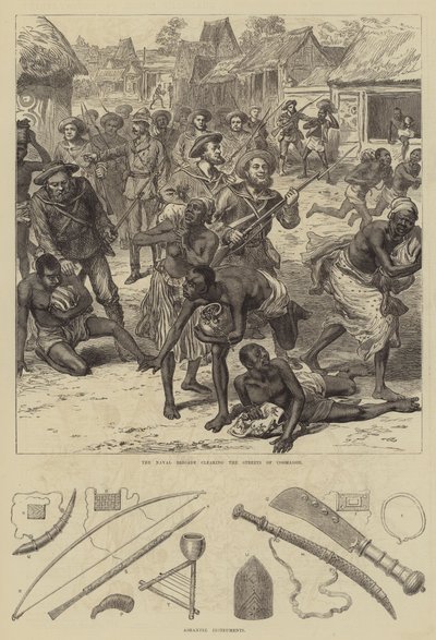 La guerra degli Ashanti (incisione) da English School