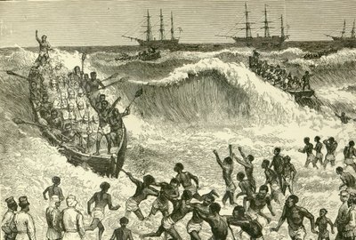 La guerra degli Ashanti, (sbarco delle truppe sulla Costa d