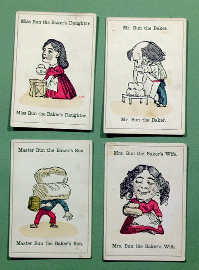 La famiglia Baker da un gioco di Happy Families, metà del XIX secolo da English School