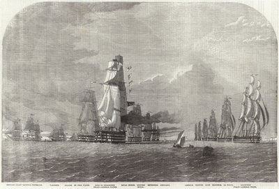 La flotta baltica verso lo Stretto di Dover da English School
