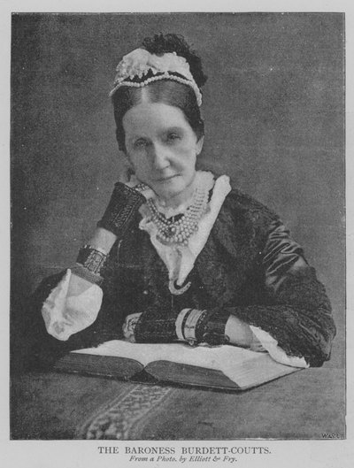 La Baronessa Burdett-Coutts (incisione) da English School