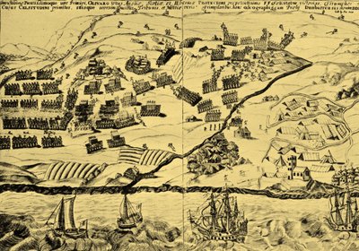 La battaglia di Dunbar, da "Battlefields in Britain" di C.W. Wedgewood da English School