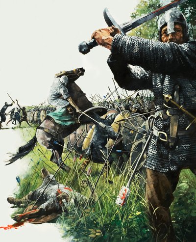 La battaglia di Hastings da English School