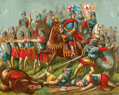 La battaglia di Hastings da English School
