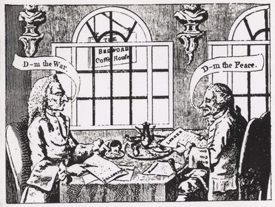 The Bedford Coffee House, Covent Garden, a metà del XVIII secolo da English School