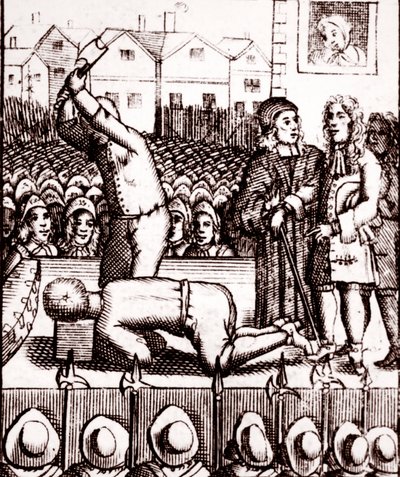 La decapitazione del Duca di Monmouth a Tower Hill, 15 luglio 1685 da English School