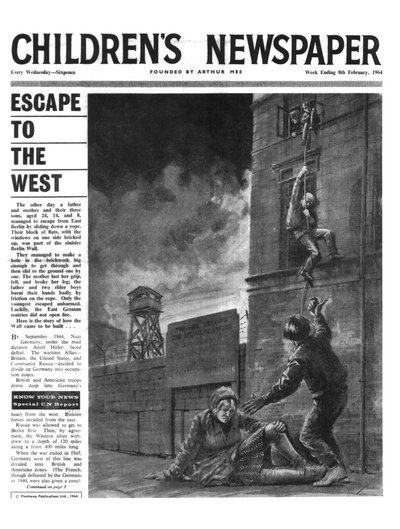 Il Muro di Berlino, prima pagina di 