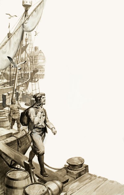 La Peste Nera, portata da un marinaio francese in un porto britannico da English School