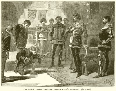 Il Principe Nero e gli araldi del Re di Francia da English School