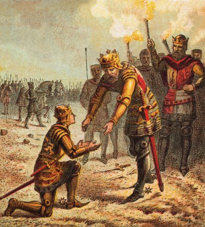 Il Principe Nero a Crecy da English School