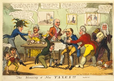 La benedizione delle nuove tasse!!!, c.1819 da English School