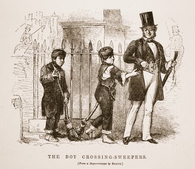 I ragazzi spazzini, dal dagherrotipo di Richard Beard, illustrazione da London Labour and London Poor di Henry Mayhew, pub. 1862 da English School
