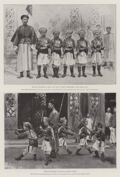 I Giovani Soldati della Cina (litografia) da English School