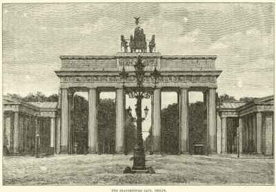 La Porta di Brandeburgo, Berlino, 1870 da English School
