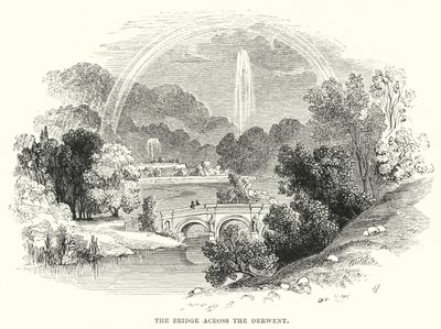 Il ponte sul Derwent (incisione) da English School