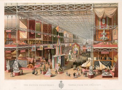 Il Dipartimento Britannico, Vista dal Transetto, Grande Esposizione, 1851 da English School