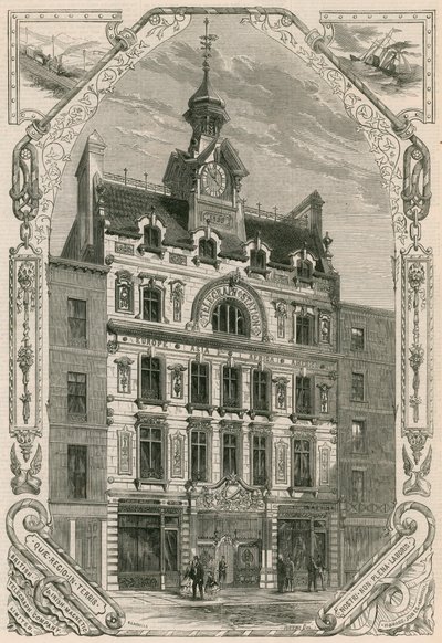 Gli uffici della British and Irish Magnetic Telegraph Company, Threadneedle Street, Londra da English School