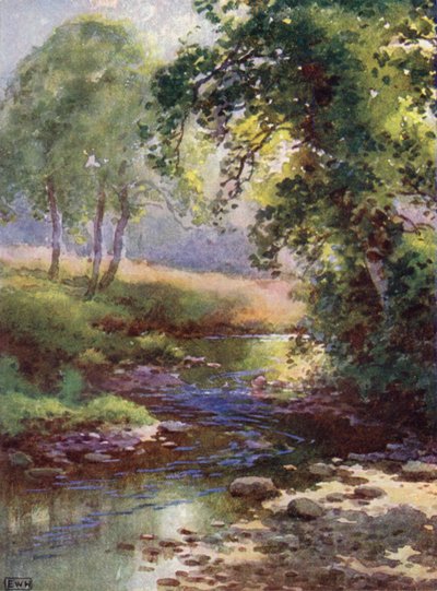 Il ruscello (litografia a colori) da English School