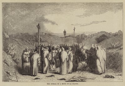 La sepoltura di un monaco di La Trappe (incisione) da English School