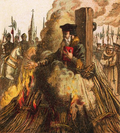 Il rogo di Cranmer da English School