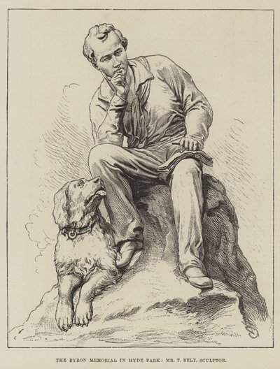 Il memoriale di Byron a Hyde Park, Mr T Belt, scultore da English School