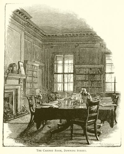 La sala del gabinetto, Downing Street da English School