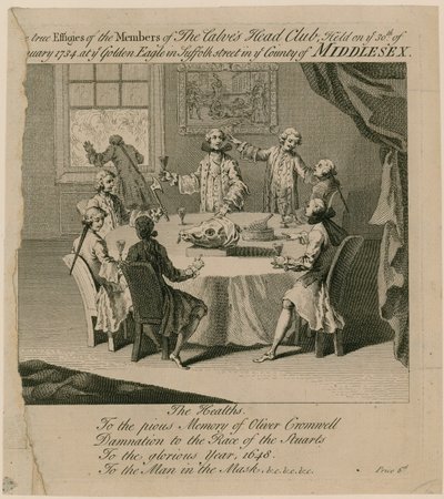 Il Club della Testa di Vitello, tenuto il 30 gennaio 1734 al Golden Eagle in Suffolk Street da English School