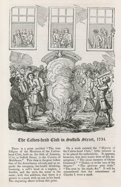 Il Club della Testa di Vitello in Suffolk Street, 1734 da English School