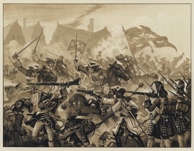 I Carabinieri a Ramilies, 23 maggio 1706 da English School