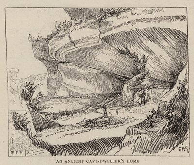 Gli abitanti delle caverne della Vézère (incisione) da English School