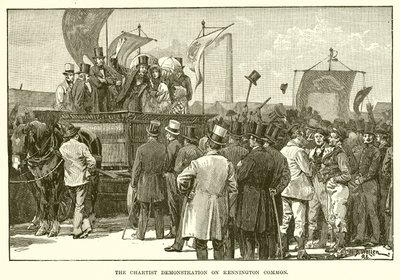 La dimostrazione chartista a Kennington Common da English School