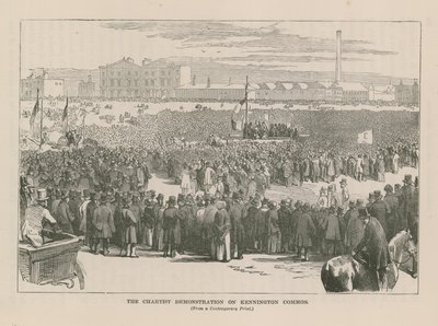 La dimostrazione dei cartisti a Kennington Common da English School