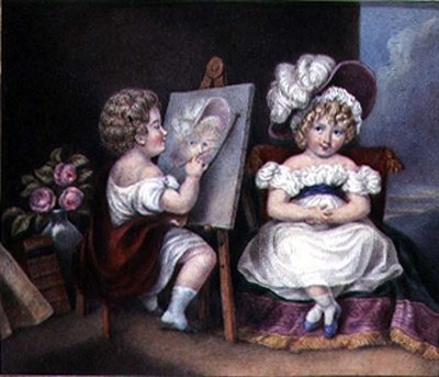 Il ritrattista bambino, c.1825 da English School