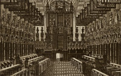 Il Coro, guardando a ovest, Cappella di San Giorgio, Windsor da English School