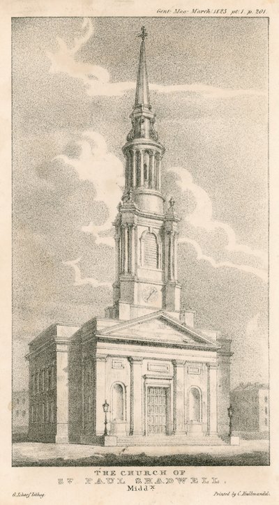 La Chiesa di San Paolo, Shadwell, Londra da English School