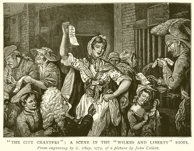 I Cantori della Città: Una scena nelle rivolte di Wilkes e Liberty da English School