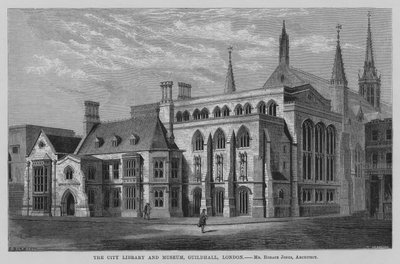 La Biblioteca e il Museo della Città, Guildhall, Londra da English School