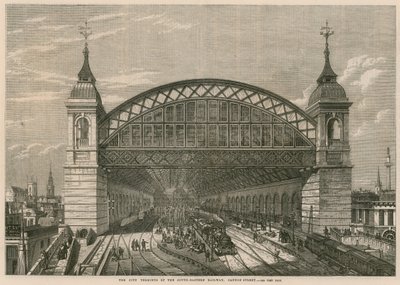 Il Terminale della Città della Ferrovia Sud-Orientale, Cannon Street, Londra da English School