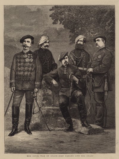 La guerra civile in Spagna, Don Carlos e il suo staff da English School