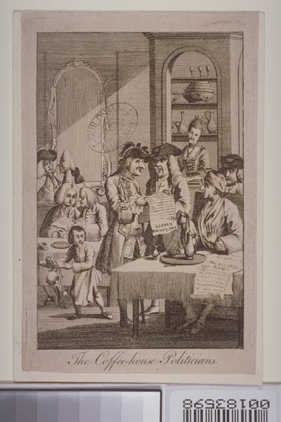 I politici del caffè, 1772 da English School