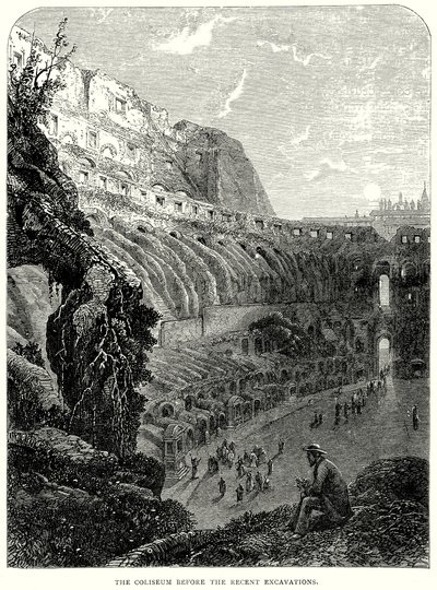 Il Colosseo prima dei recenti scavi (incisione) da English School