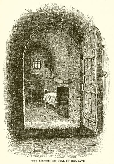 La cella dei condannati a Newgate da English School