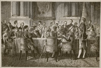 Il Congresso di Vienna, illustrazione da Cassells Illustrated History of England da English School